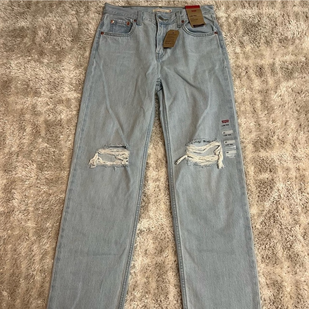 Levi's Light Blue Distressed Jeans